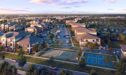 The essence of exceptional living an aerial view of a neighborhood